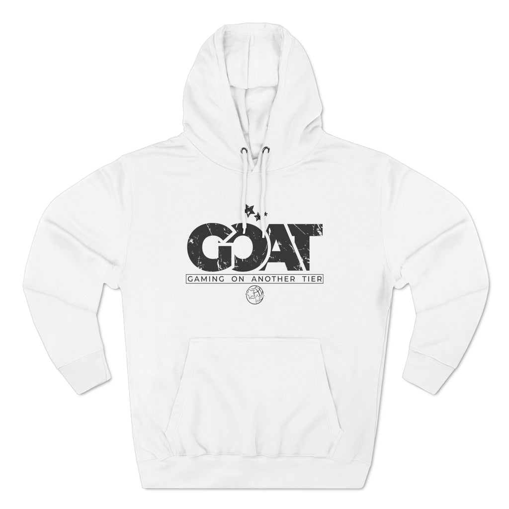 G.O.A.T STAMPED FULL - PREMIUM HOODIE [WHITE]
